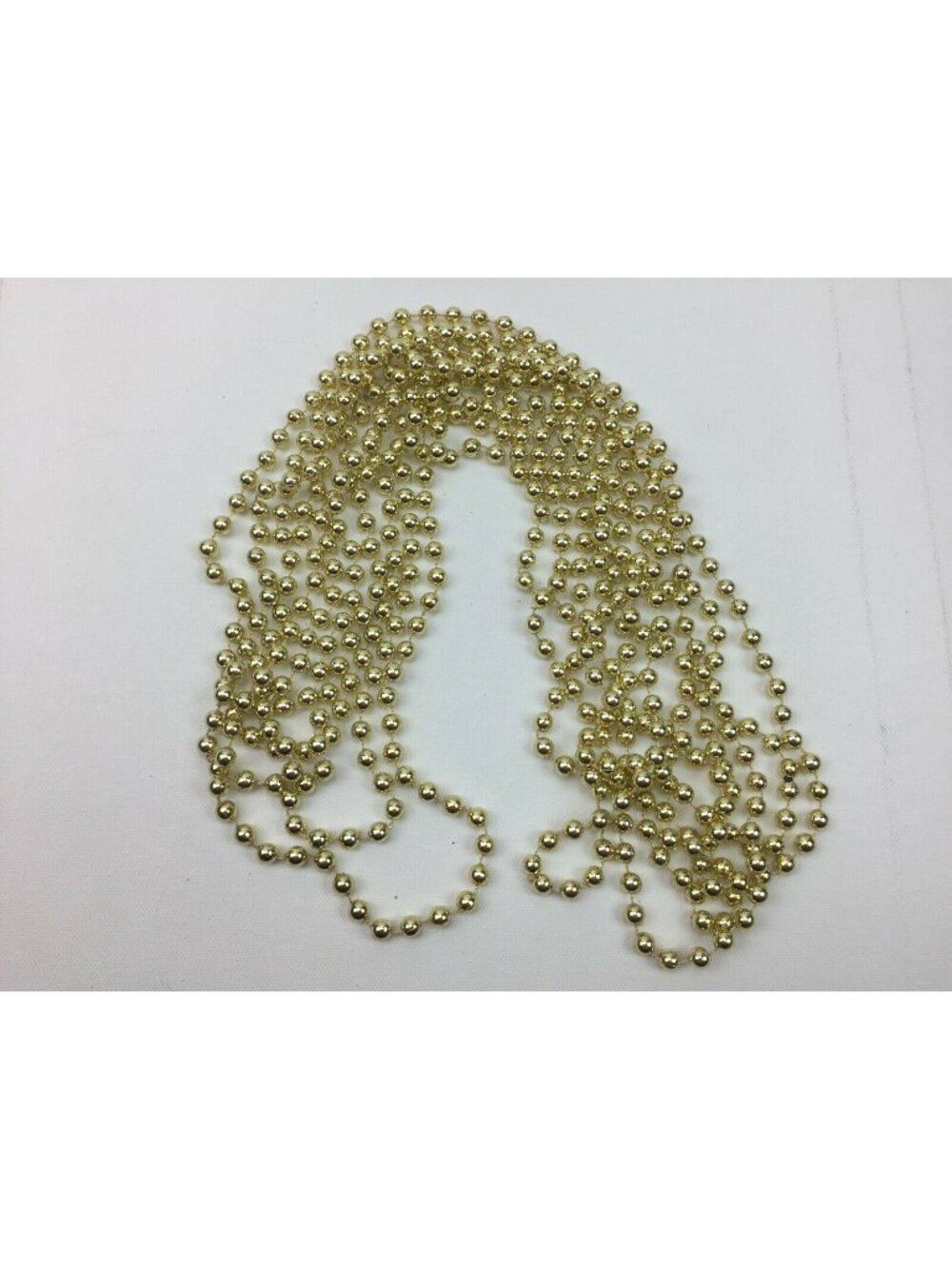 Christmas Festive Holiday Indoor Decor 16.5' Plastic Gold Bead Garland